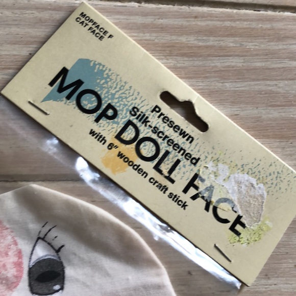 NWT mop doll faces presewn silk-screened on craft stick for doll making - Picture 7 of 16